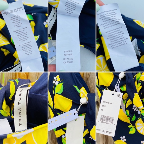 SOLD Trina Turk Lemon Love Swimsuit - Picture 7 of 12